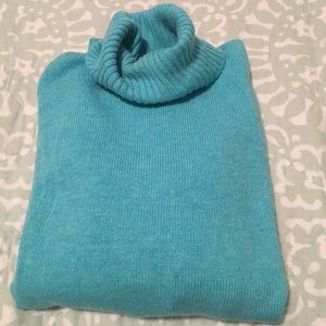 J. Crew merino aqua turtleneck